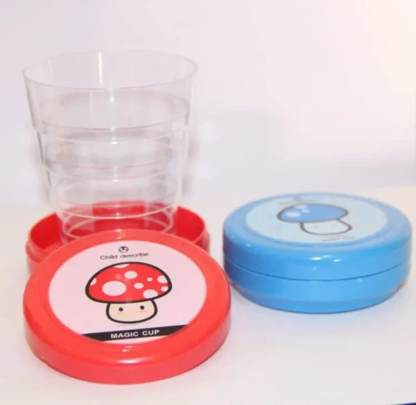 Pack Of 2 Magic Glass For Kids, Folding Collapsible Magic Cup, Foldable Mug Glass For Travel, Outdoors, Hiking (random Color)