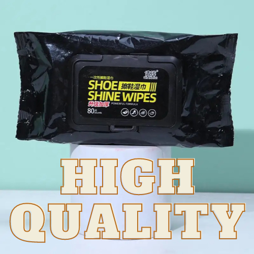 Disposable Shoe Cleaning Wipes | Quick Shine Clean Wet Wipes (80 Wipes In 1 Packet) | Instant Shoe Care | Easy, Mess-free Cleaning
