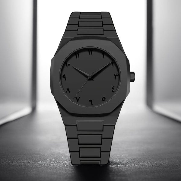Full Black Aura Quartz Watch – Lightweight Design, , Premium Quality & Finish – Best Quality Analog Watch For Boys – Watch For Men | Full Black Color Watch – With (random Box)