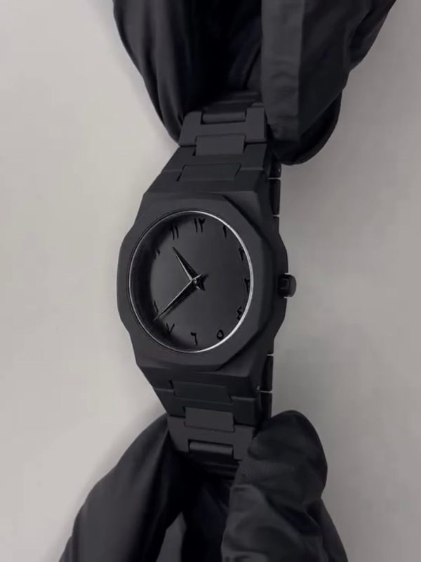 Full Black Aura Quartz Watch – Lightweight Design, , Premium Quality & Finish – Best Quality Analog Watch For Boys – Watch For Men | Full Black Color Watch – With (random Box)